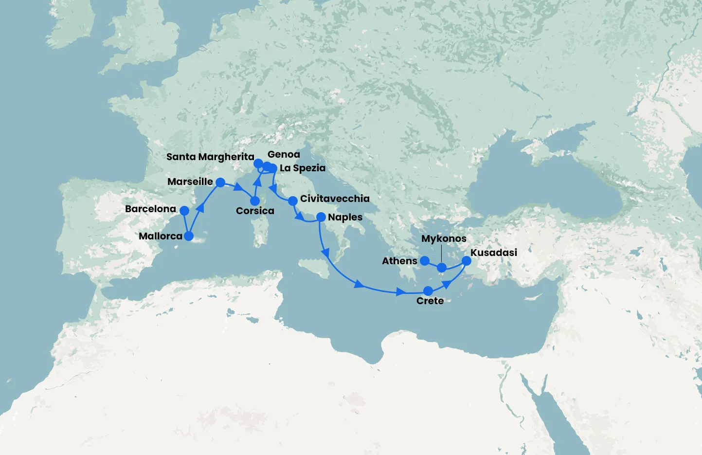 Med Explorer - Barcelona to Athens - with Sun Princess